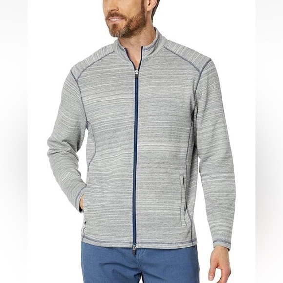 JOHNNIE-O WILLEM FULL-ZIP LIGHTWEIGHT JACKET IN STORMFRONT men large - Picture 2 of 10
